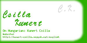 csilla kunert business card